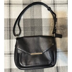Coach Taylor Crossbody Black Leather Flap Bag